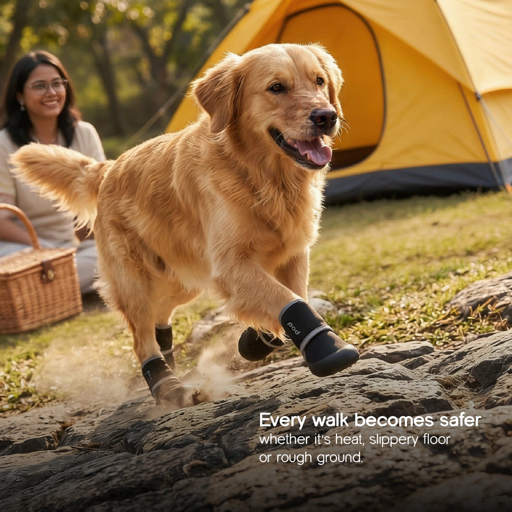 SnugSole Boots | Dog Boots for Hot Pavement | Anti-Slip Paw Protection