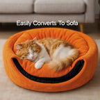 Dreamscape Cat Cave | 2-in-1 Cozy Sofa Cum Bed | Just for Your Pet - Tilting Heads