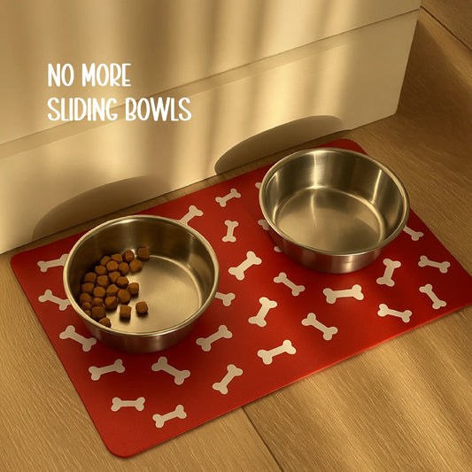 Magnora Mat | Mess-Free Mealtimes | Magnetic Grip & Dual Steel Bowls