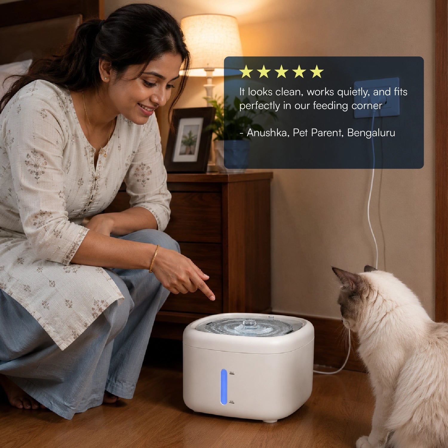 StillSpring Fountain | Pet Water Fountain for Cats & Small Dogs | Quiet Flow Hydration System