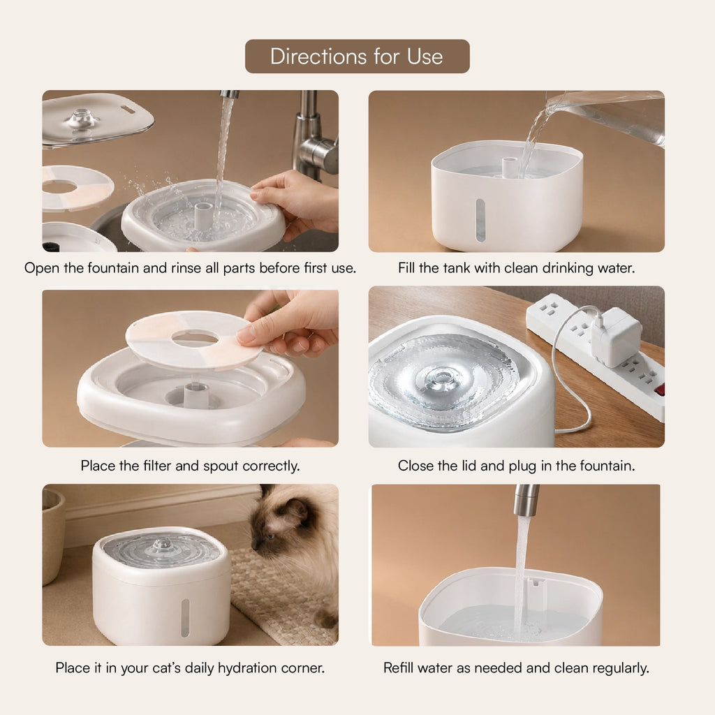StillSpring Fountain | Pet Water Fountain for Cats & Small Dogs | Quiet Flow Hydration System