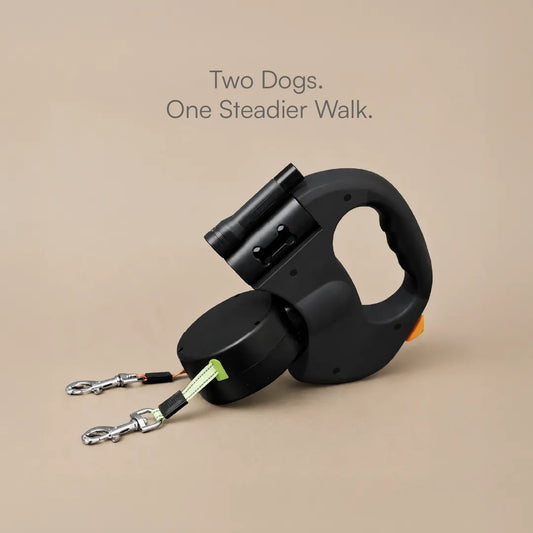 TangleGuard Leash – Dual Leash | LED Light | Anti-Slip