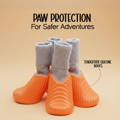 TenderTrek Silicone Boots | Waterproof, Anti-Slip, Comfy Fit