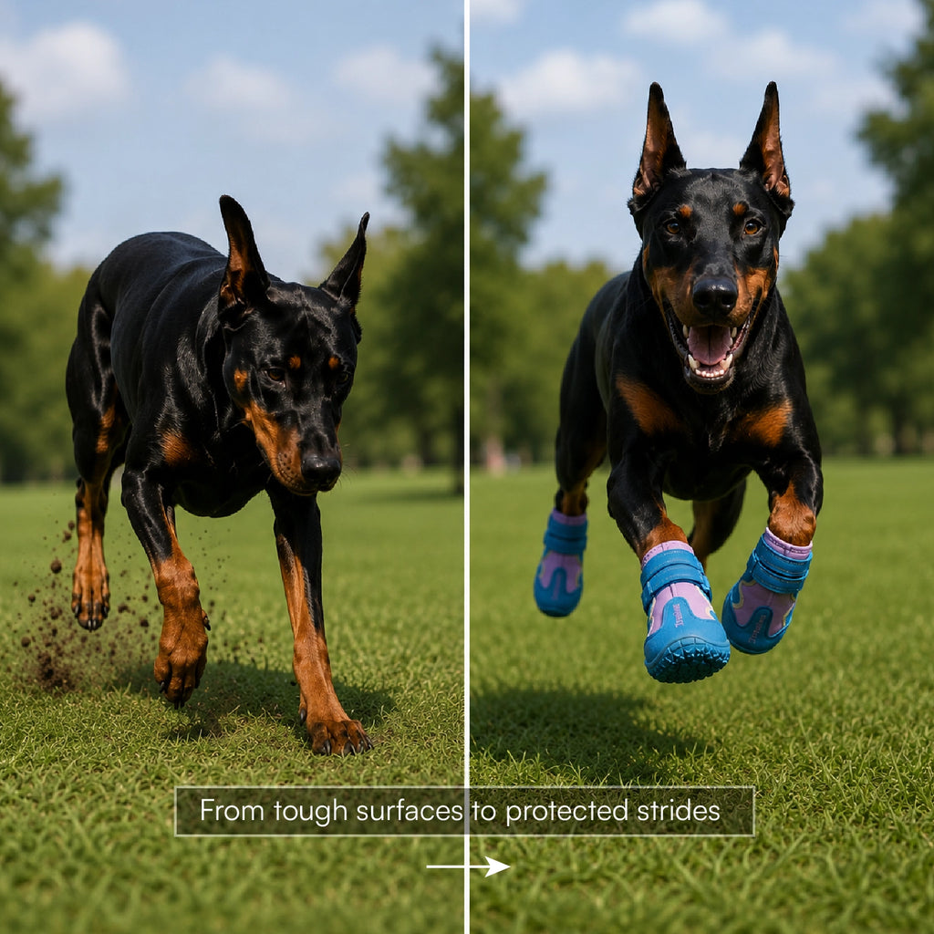 TerraGuard Boots | All-Weather Paw Protection | Secure Fit for Active Dogs