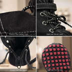 CrimsonTrail Boots – Anti-Slip Waterproof Faux Leather Paw Protector Shoes with Velcro Strap & Zip Closure