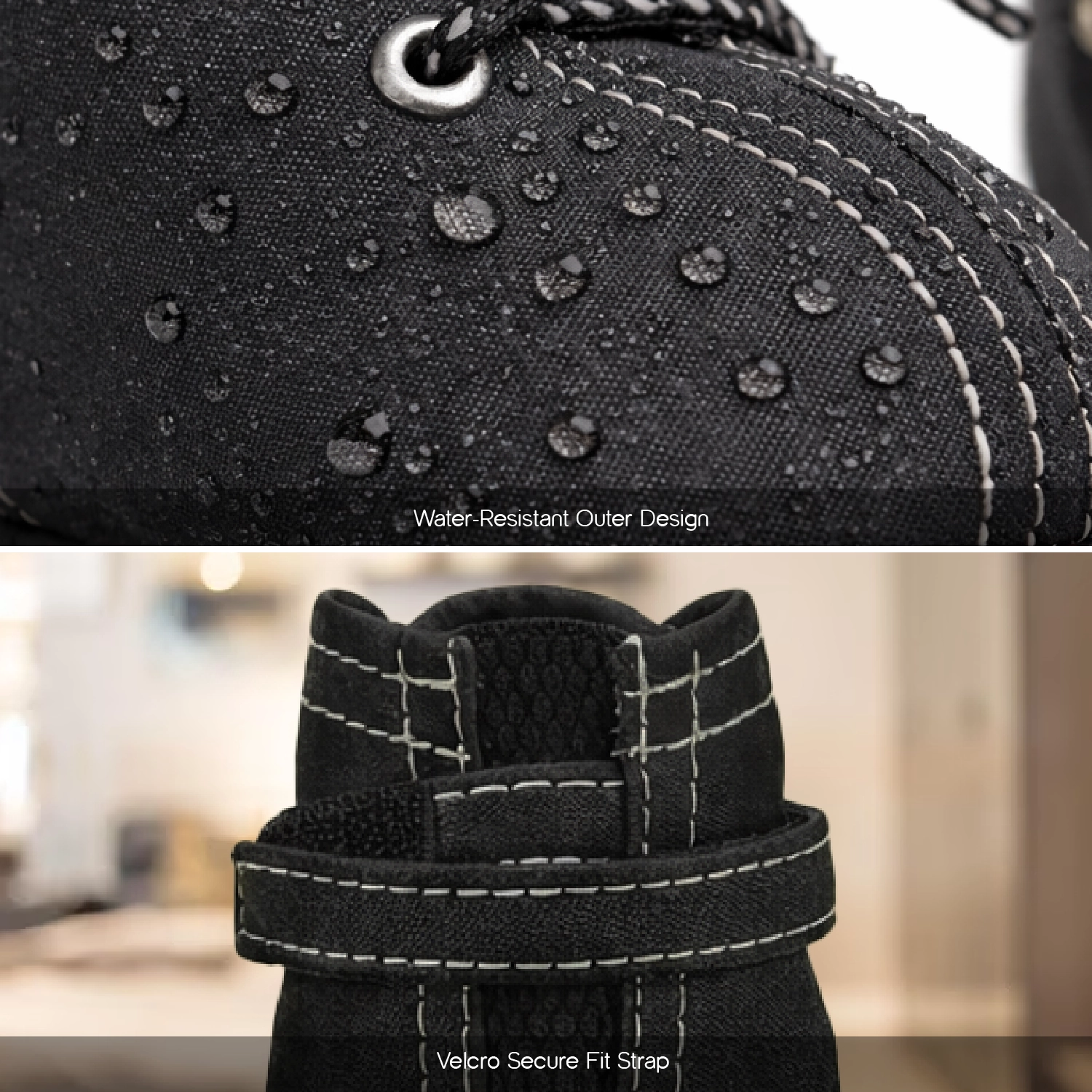 CrimsonTrail Boots – Anti-Slip Waterproof Faux Leather Paw Protector Shoes with Velcro Strap & Zip Closure