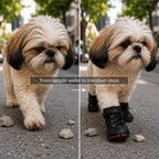 CrimsonTrail Boots – Anti-Slip Waterproof Faux Leather Paw Protector Shoes with Velcro Strap & Zip Closure