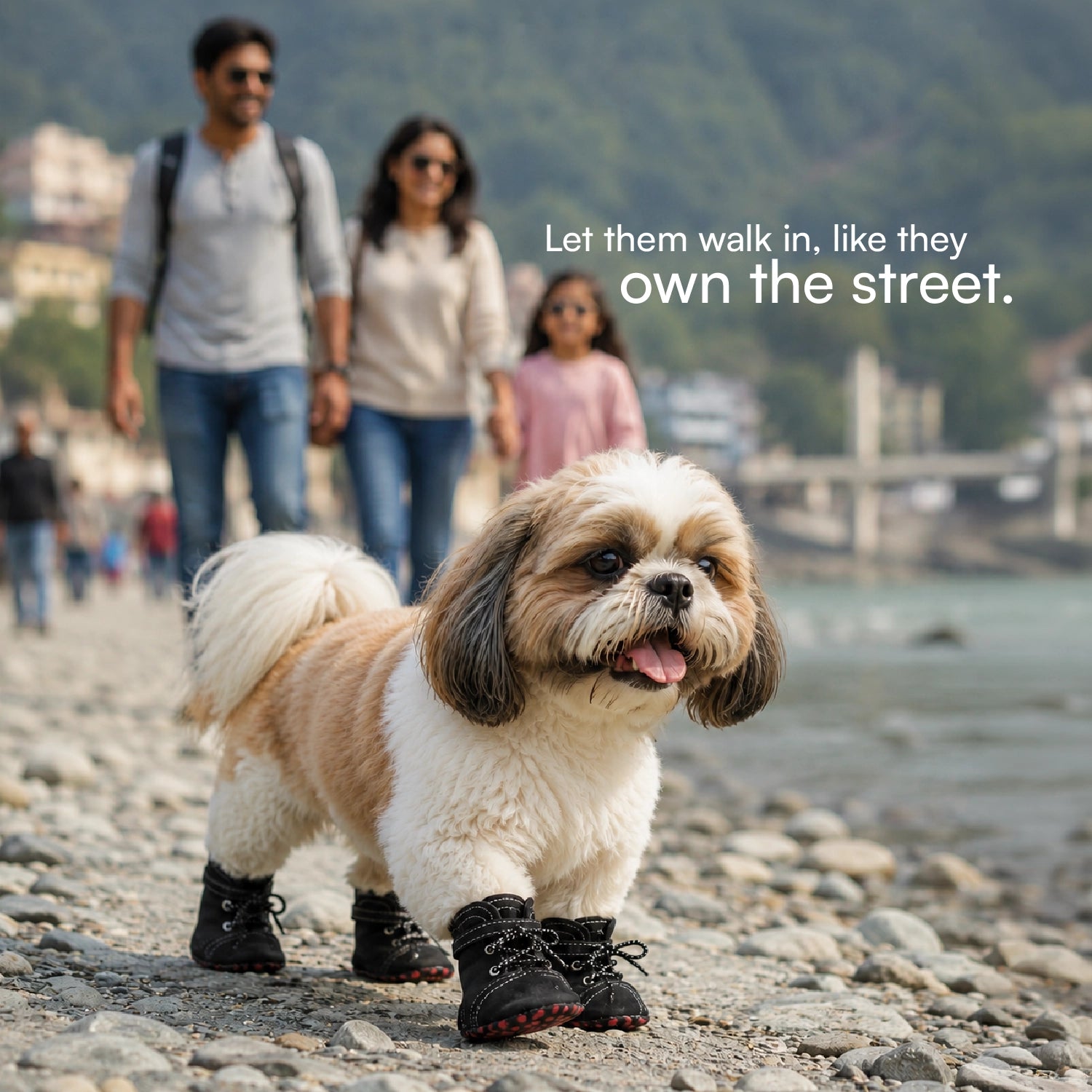CrimsonTrail Boots – Anti-Slip Waterproof Faux Leather Paw Protector Shoes with Velcro Strap & Zip Closure