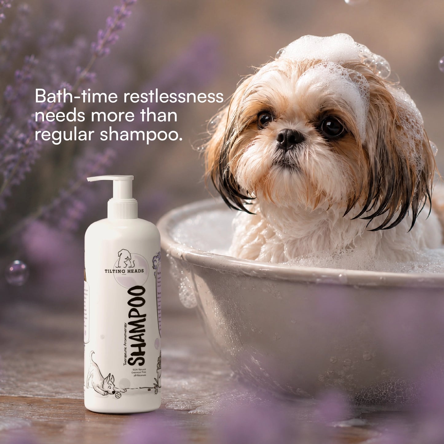 Therapeutic Aromatherapy Dog & Cat Shampoo - Tilting Heads