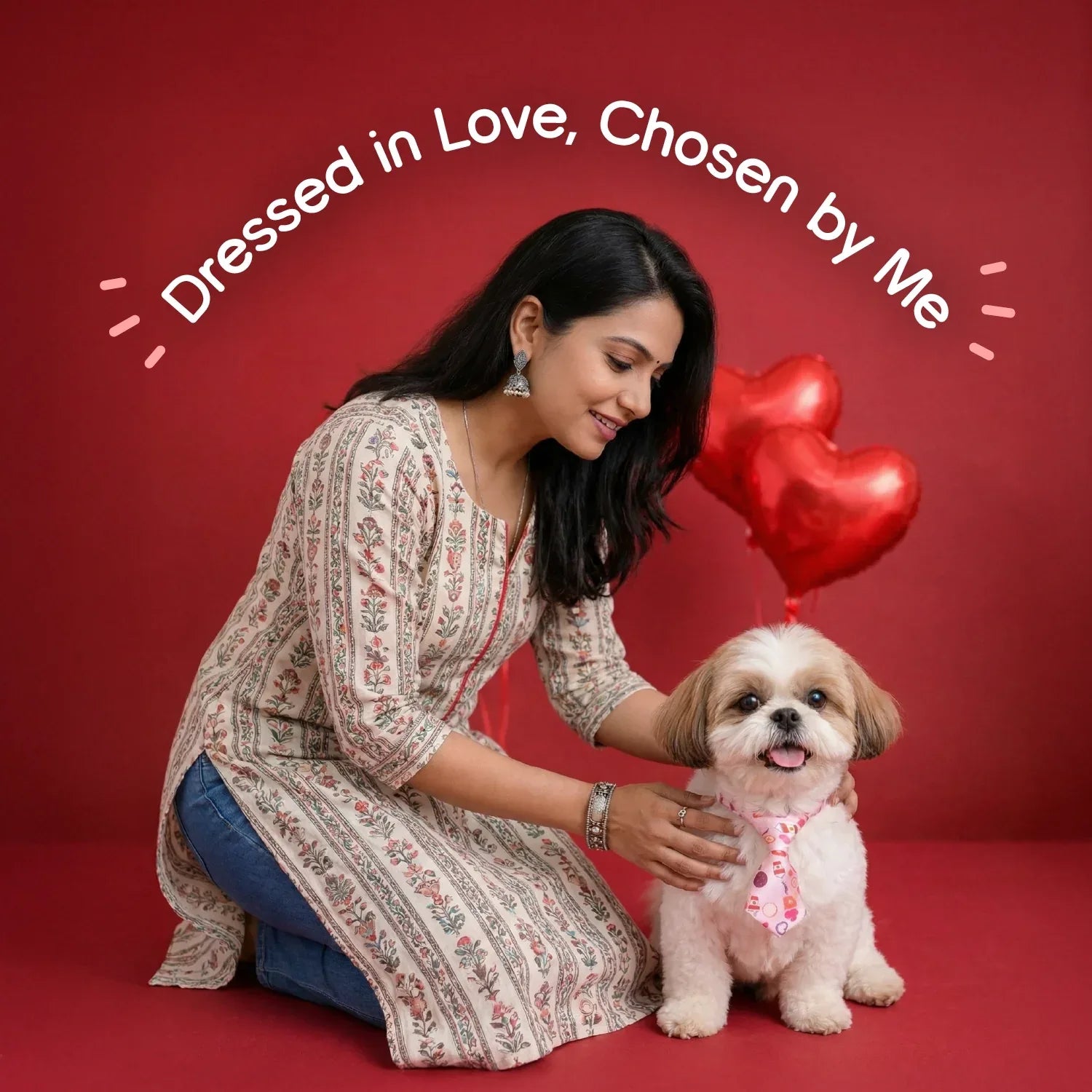 Heart Pop Tie – Pack of 8 Stylish Ties for Dogs & Cats