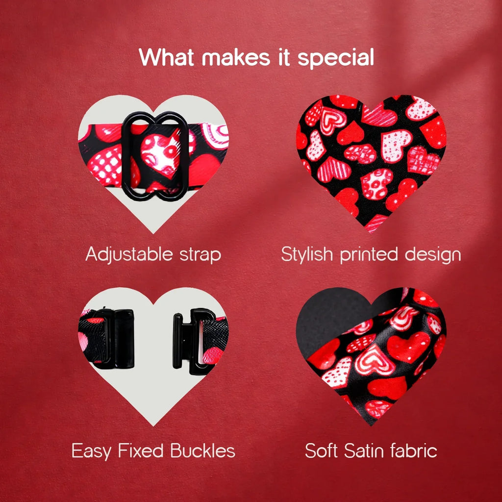 Heart Pop Tie – Pack of 8 Stylish Ties for Dogs & Cats