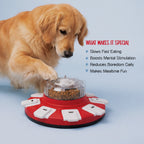 Treat Chamber – Interactive Slow Feeder Dog Puzzle Toy | Rotating Treat Dispenser with 8 Compartments for IQ Training & Mental Stimulation