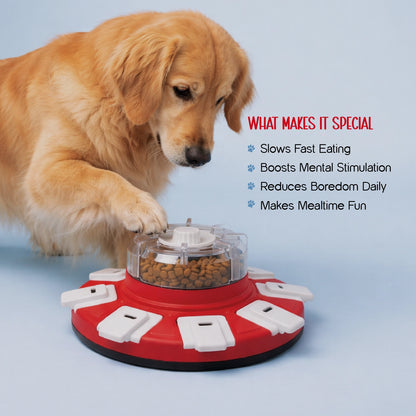 Treat Chamber – Interactive Slow Feeder Dog Puzzle Toy | Rotating Treat Dispenser with 8 Compartments for IQ Training & Mental Stimulation