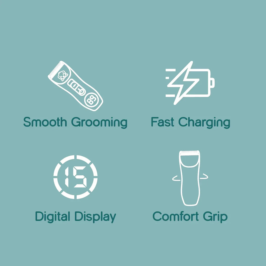 Tilting Heads Codos CP-9600 Pet Clipper | Quiet & Safe Grooming - Tilting Heads