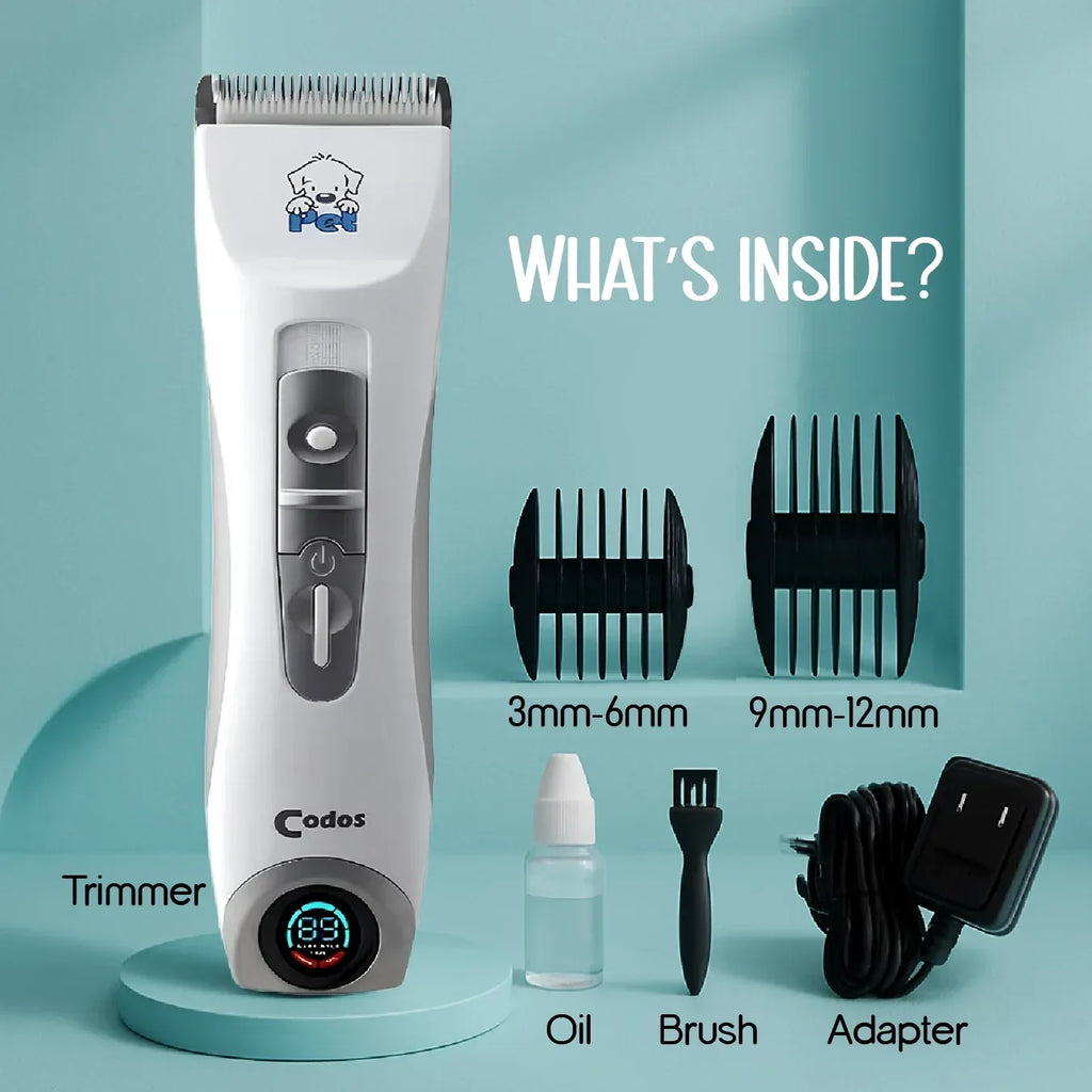 Tilting Heads Codos CP-9600 Pet Clipper | Quiet & Safe Grooming - Tilting Heads