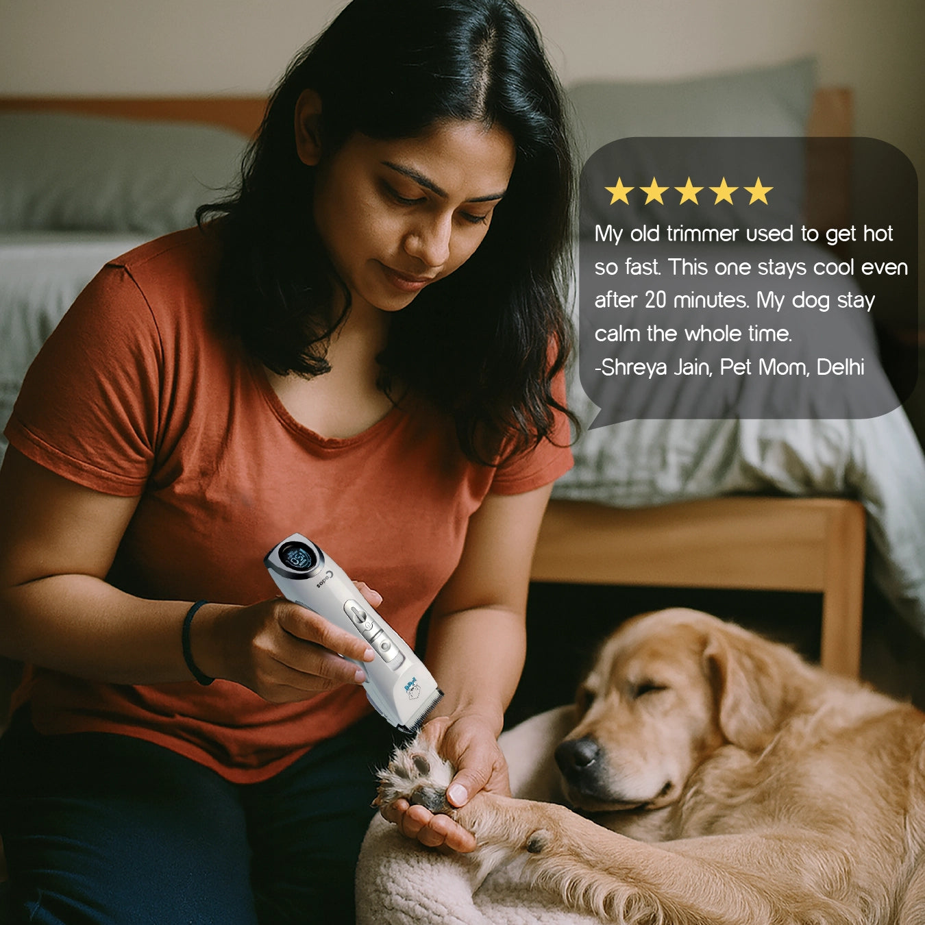 Tilting Heads Codos CP-9600 Pet Clipper | Quiet & Safe Grooming