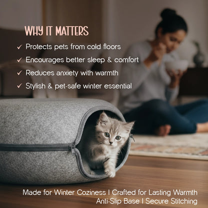 CurlCove Tunnel Bed | Warm, Cozy & Playful Hideout for Cats