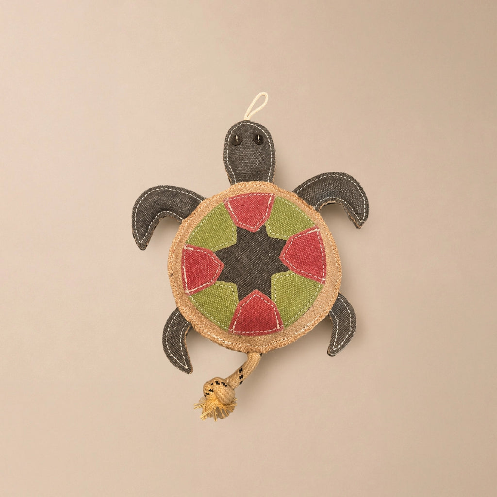 TurtleChew Toy Organic Jute Chew & Tug Toy For Dogs & Cats
