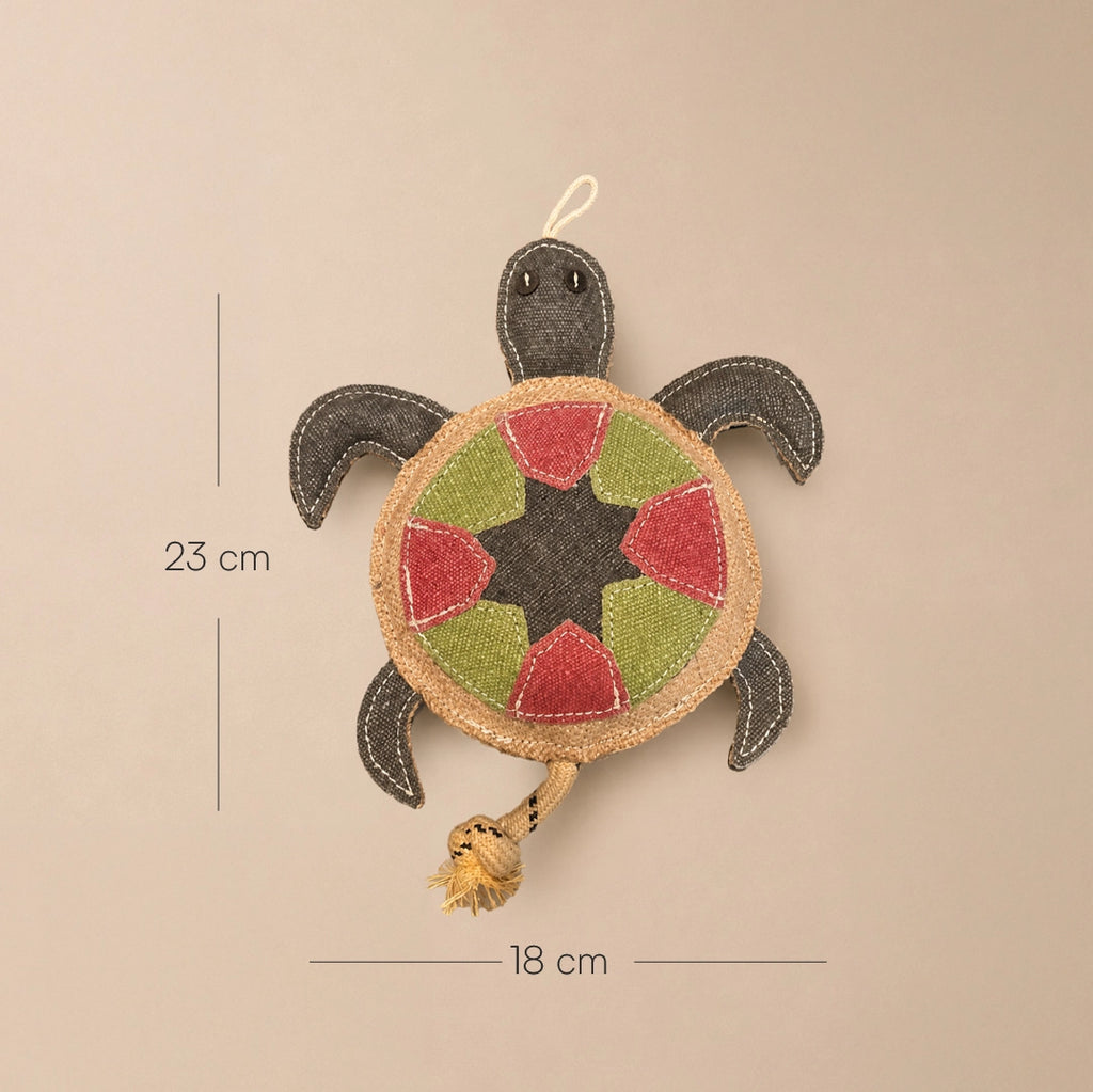 TurtleChew Toy Organic Jute Chew & Tug Toy For Dogs & Cats