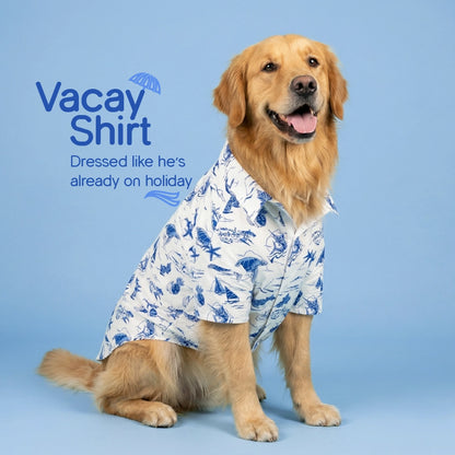 Vacay Shirt – Stylish Cotton Blend Summer Shirt for Dogs