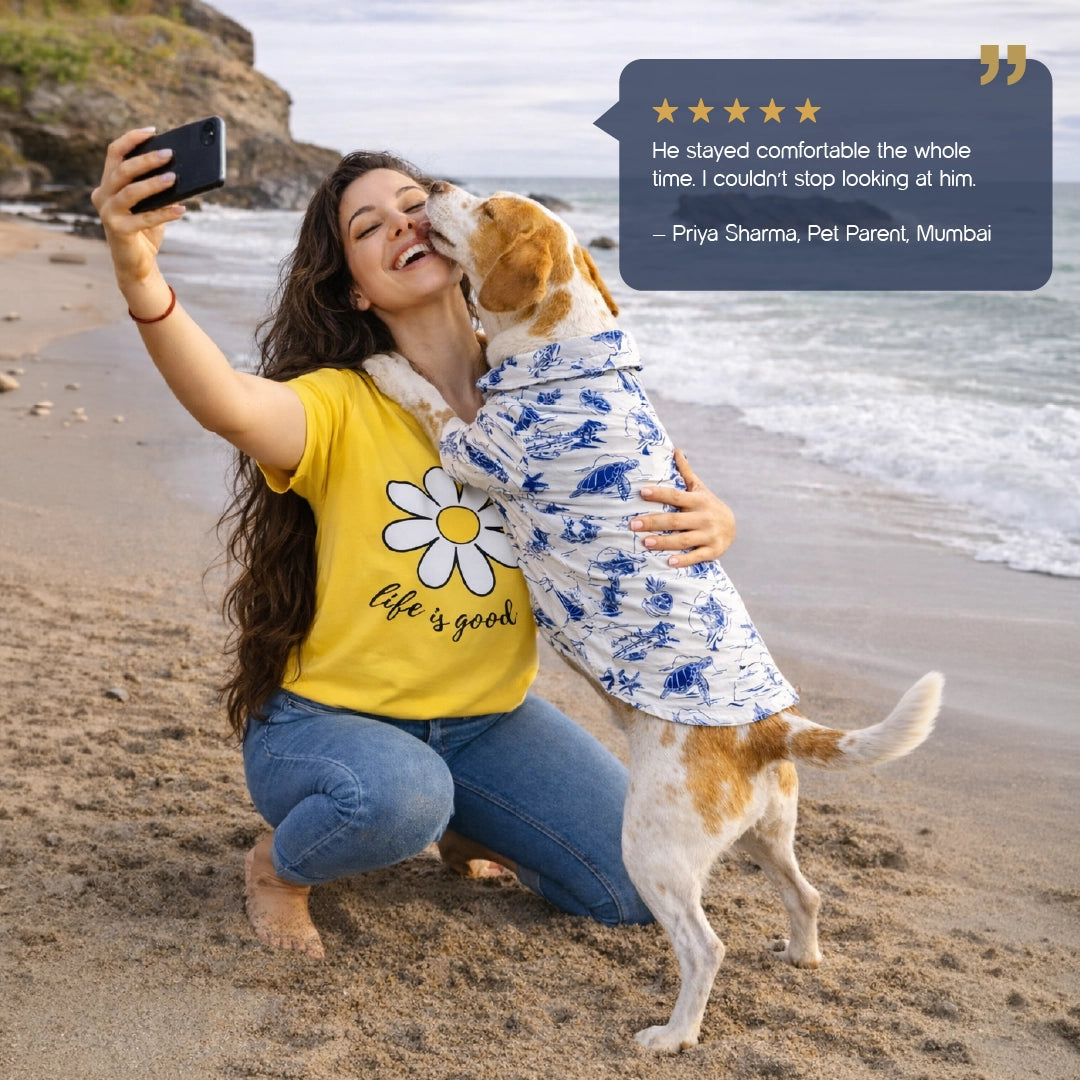 Vacay Shirt – Stylish Cotton Blend Summer Shirt for Dogs