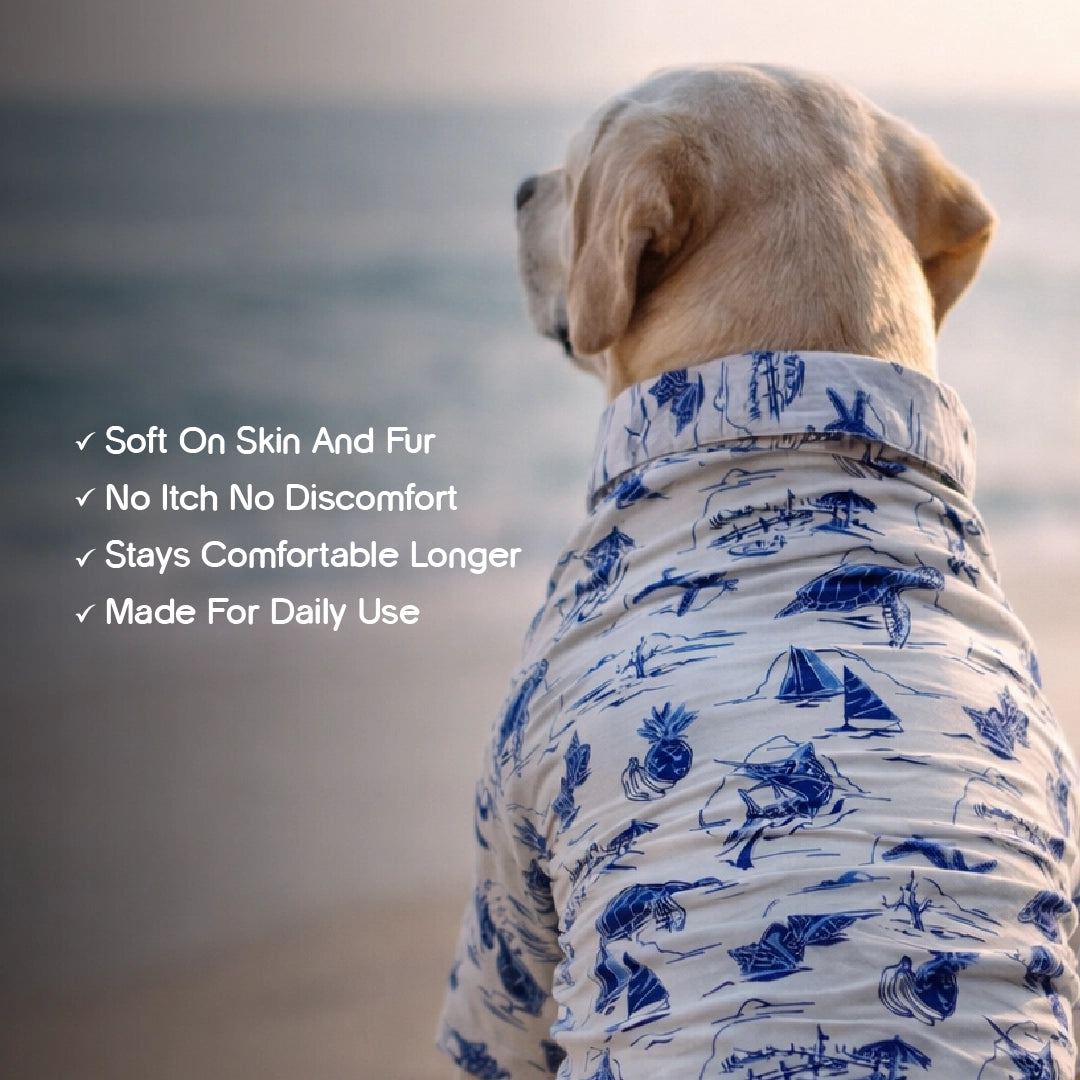 Vacay Shirt – Stylish Cotton Blend Summer Shirt for Dogs