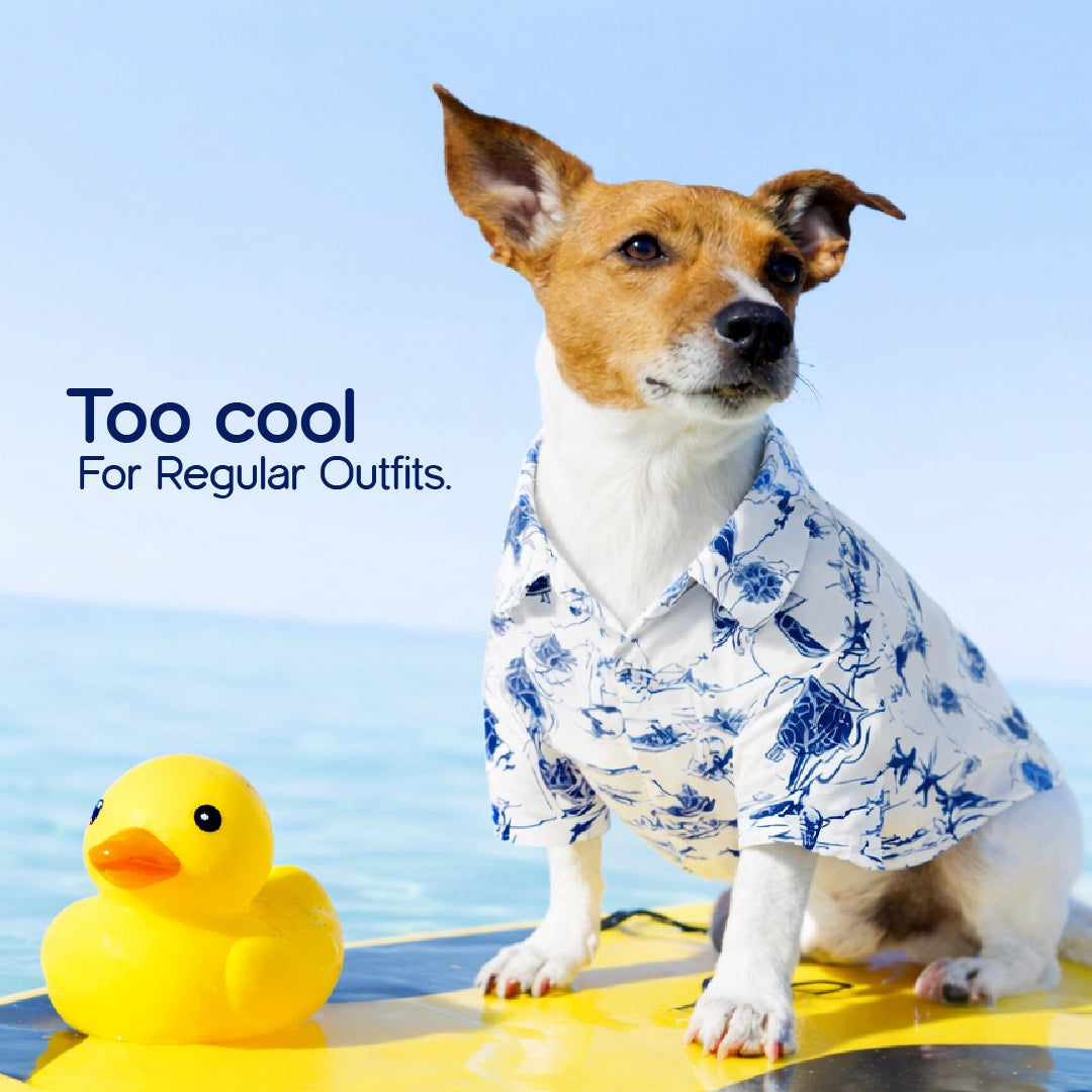 Vacay Shirt – Stylish Cotton Blend Summer Shirt for Dogs