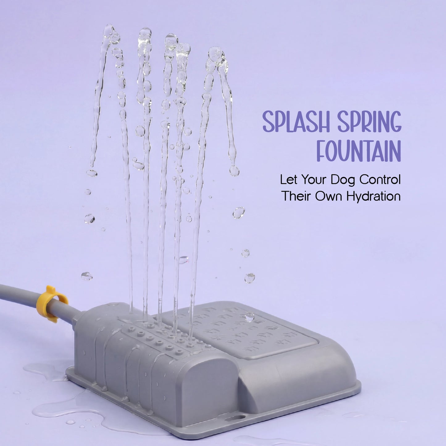 Splash Spring Fountain – Paw-Activated Outdoor Dog Water Fountain | Step-On Dog Water Dispenser with Hose Connection for Yard & Garden