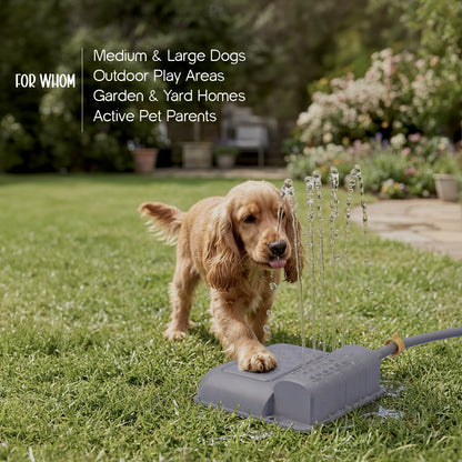 Splash Spring Fountain – Paw-Activated Outdoor Dog Water Fountain | Step-On Dog Water Dispenser with Hose Connection for Yard & Garden
