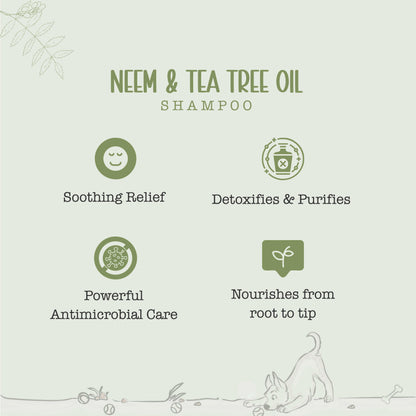 Neem & Tea Tree Oil Dog Shampoo - Tilting Heads.