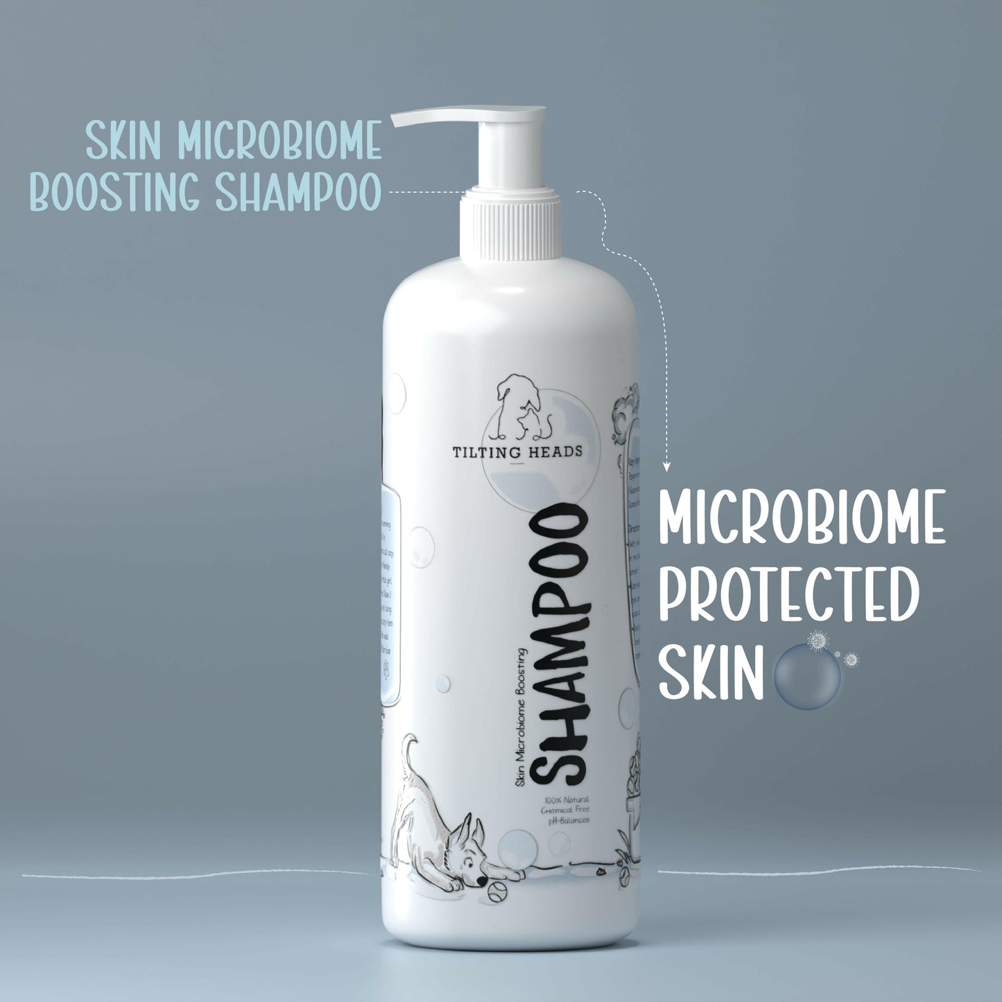 Skin Microbiome Boosting Dog Shampoo - Tilting Heads.