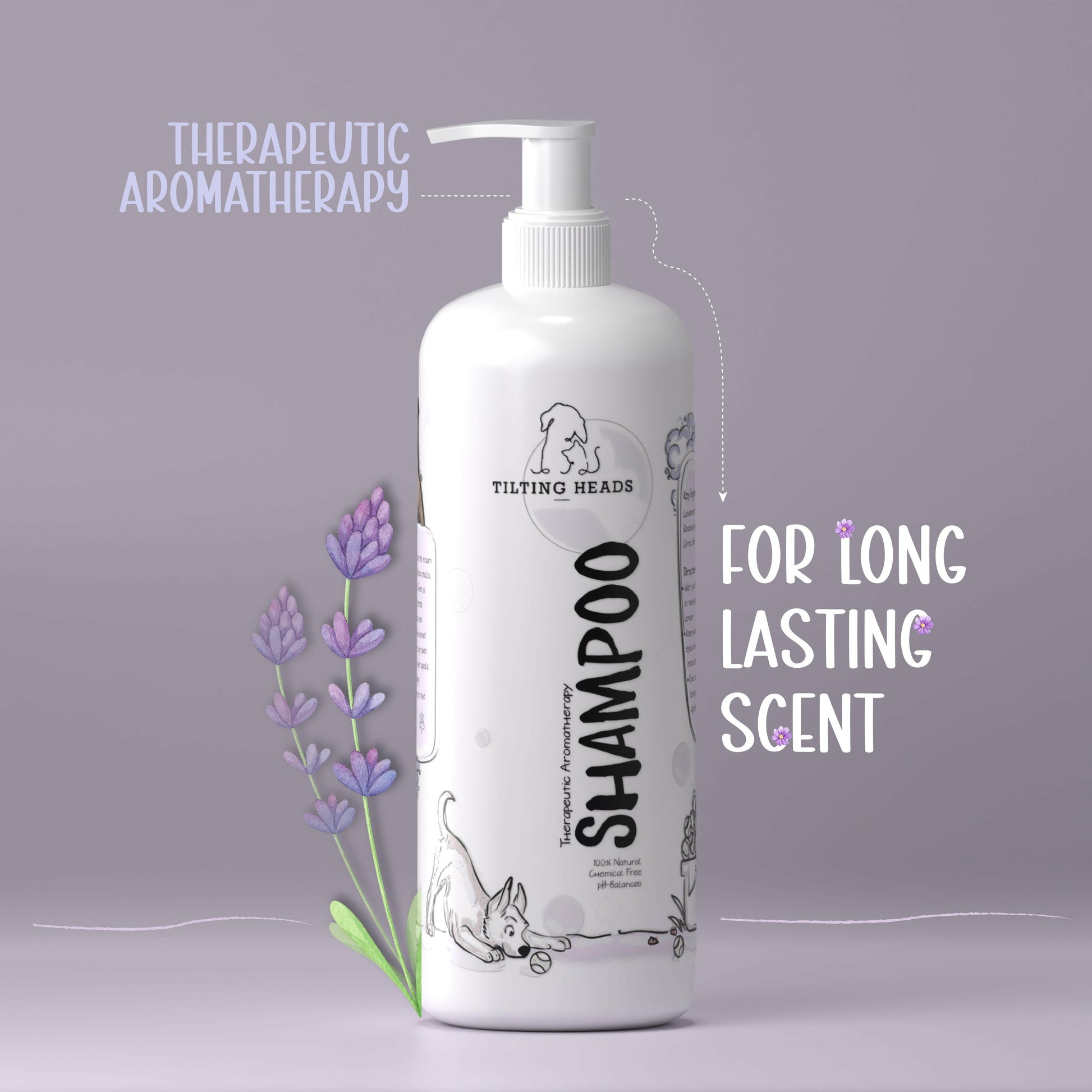 Therapeutic Aromatherapy Dog Shampoo - Tilting Heads.