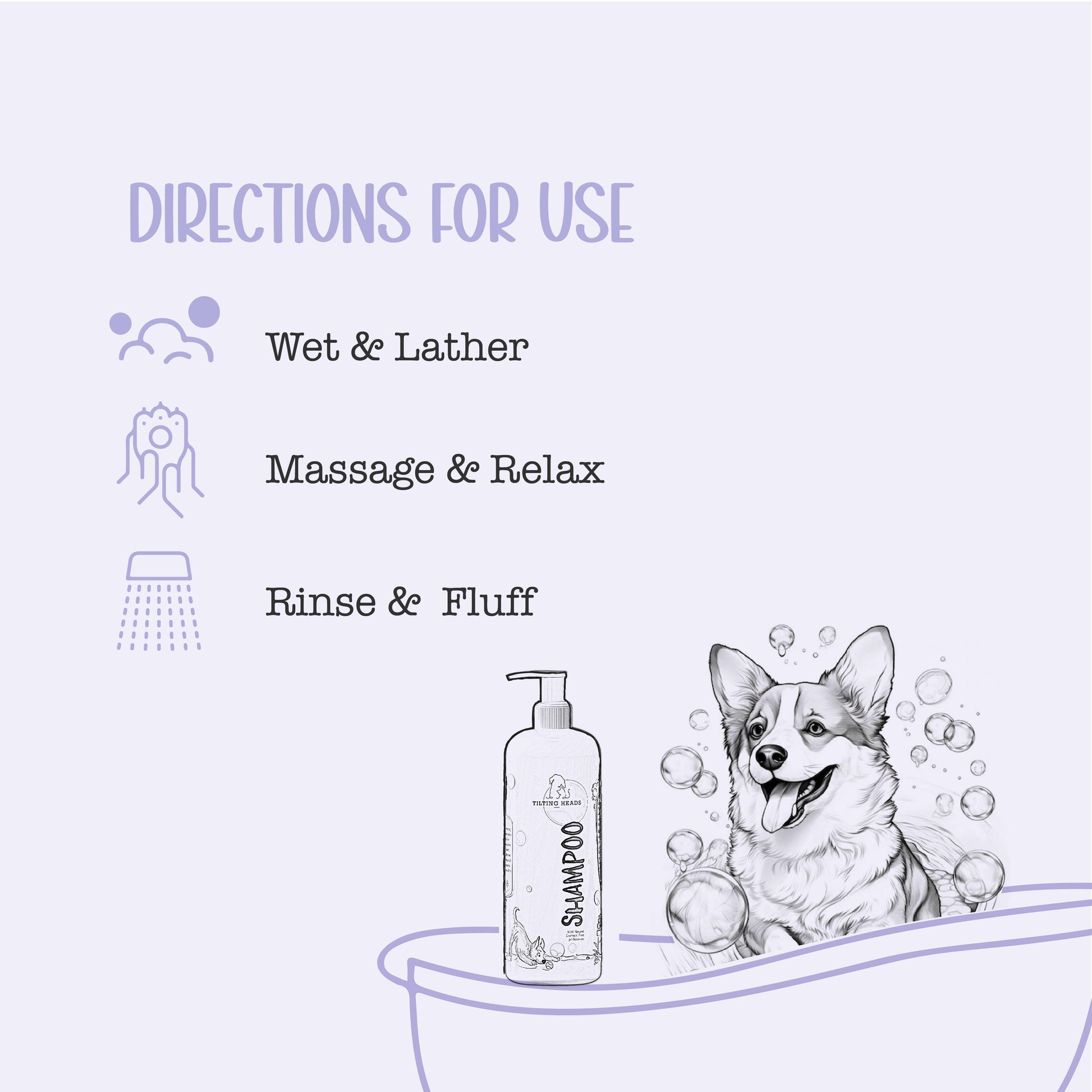 Therapeutic Aromatherapy Dog Shampoo - Tilting Heads.