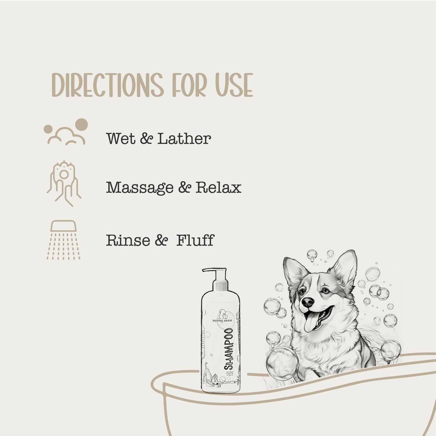 Tick & Flea Dog Shampoo - Tilting Heads.