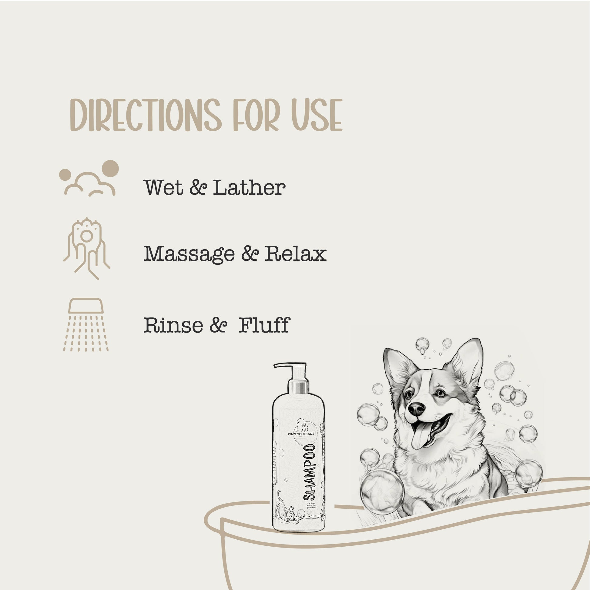 Tick & Flea Dog Shampoo - Tilting Heads.