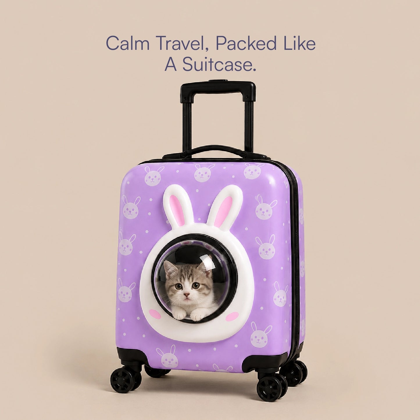 Wander Whiskers | Suitcase-Style Pet Carrier | Air-Comfy Travel