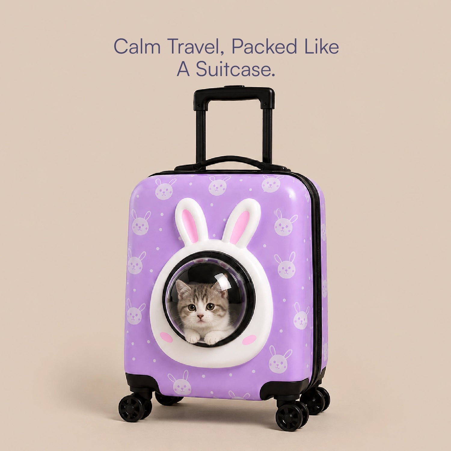 Wander Whiskers | Suitcase-Style Pet Carrier | Air-Comfy Travel