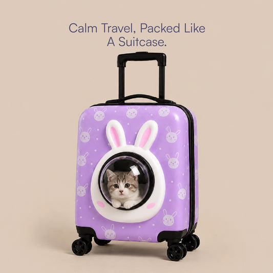 Wander Whiskers | Suitcase-Style Pet Carrier | Air-Comfy Travel