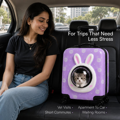 Wander Whiskers | Suitcase-Style Pet Carrier | Air-Comfy Travel