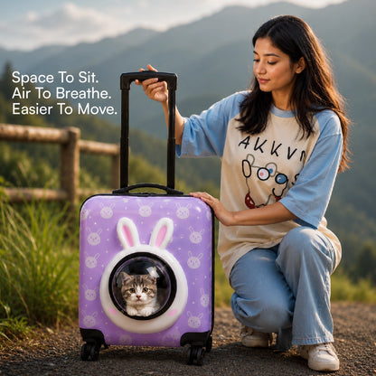 Wander Whiskers | Suitcase-Style Pet Carrier | Air-Comfy Travel