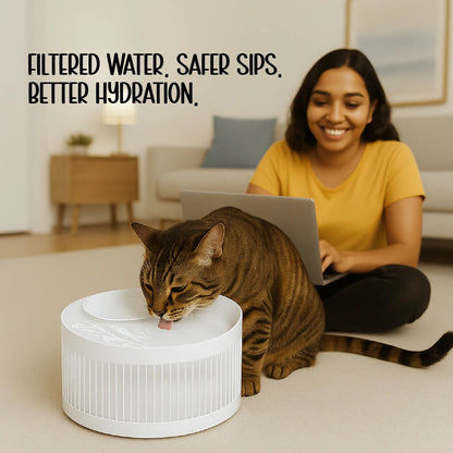 WhiskerWell Cat Water Fountain | Fresh, Filtered Hydration for Pets