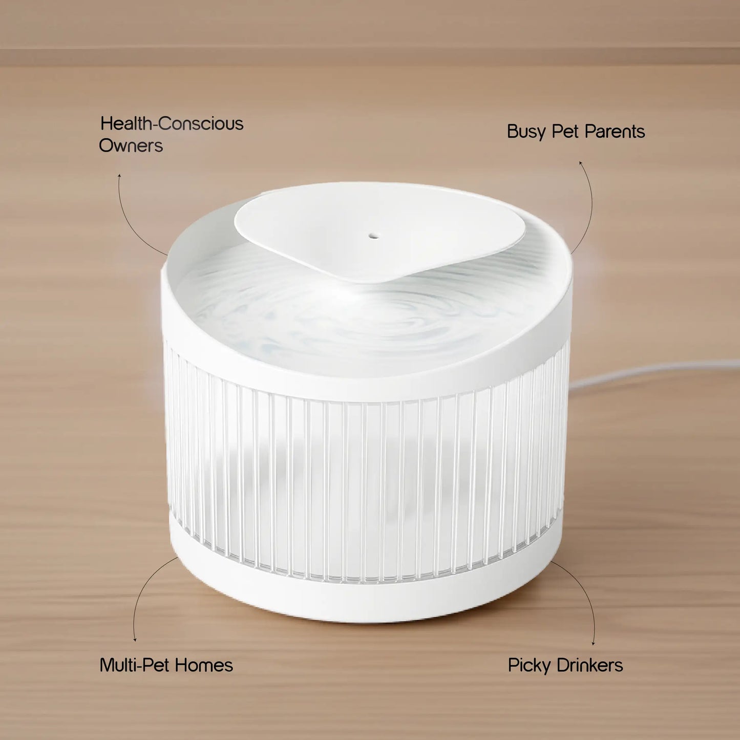 WhiskerWell Cat Water Fountain | Fresh, Filtered Hydration for Pets
