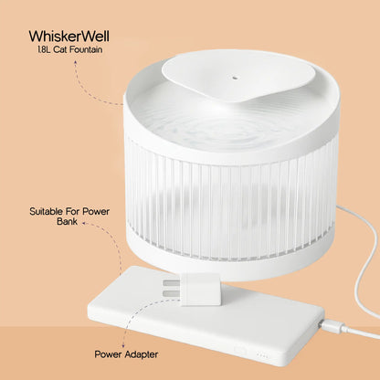 WhiskerWell Cat Water Fountain | Fresh, Filtered Hydration for Pets