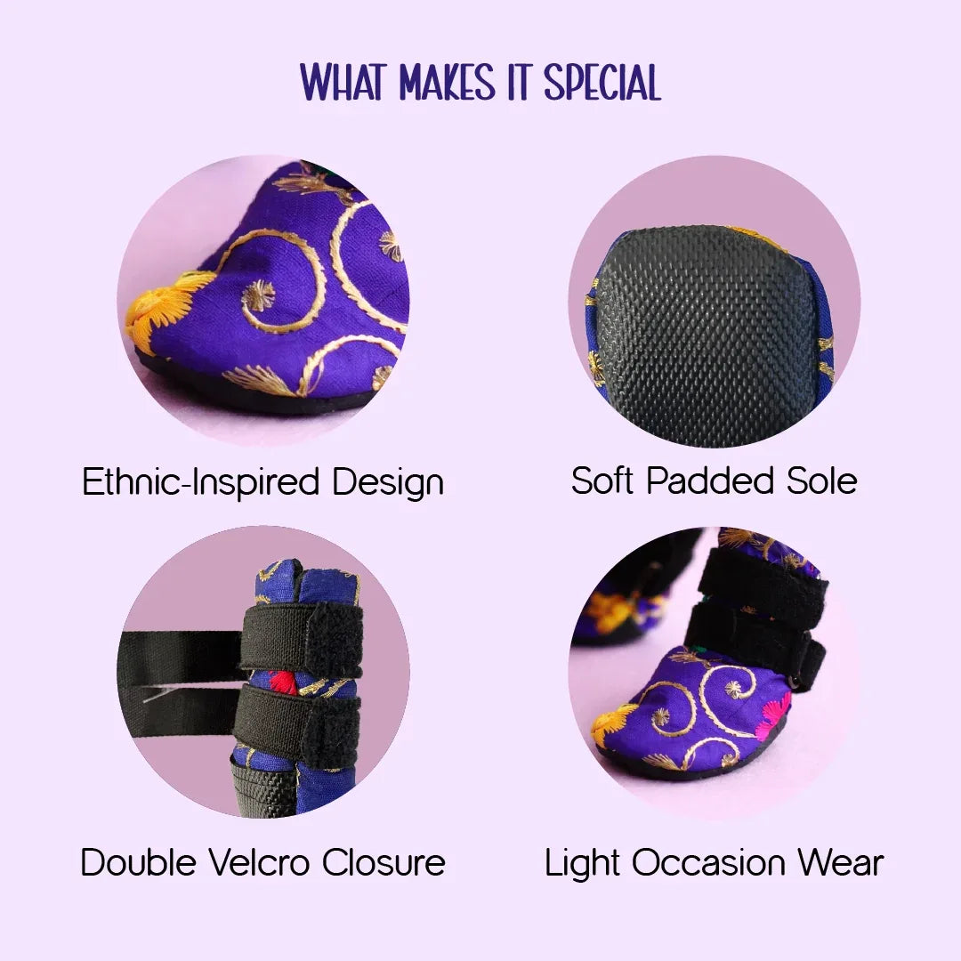 Woven Boots – Wedding & Festive Wear for Stylish Dogs - Tilting Heads