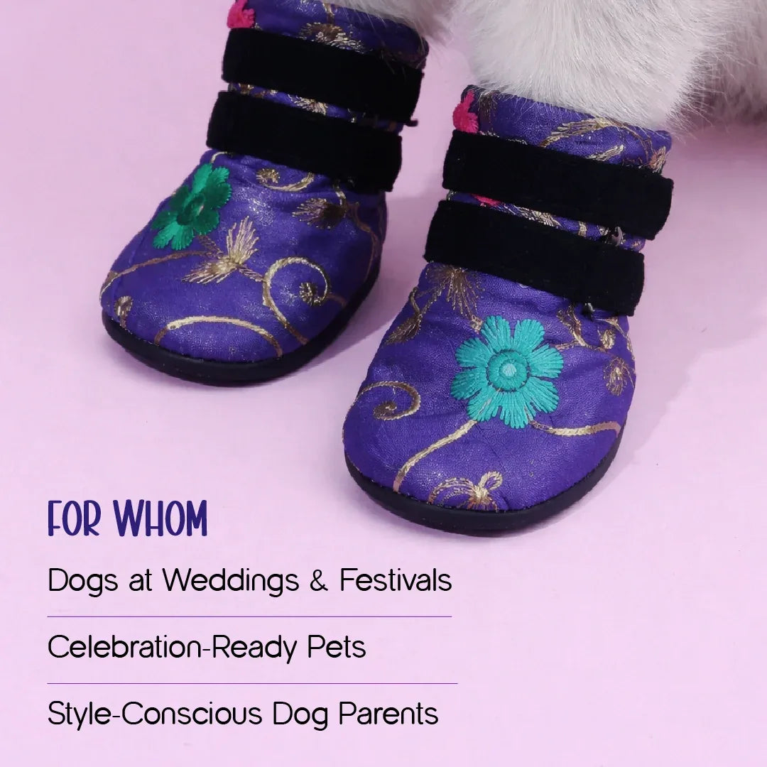 Woven Boots – Wedding & Festive Wear for Stylish Dogs - Tilting Heads