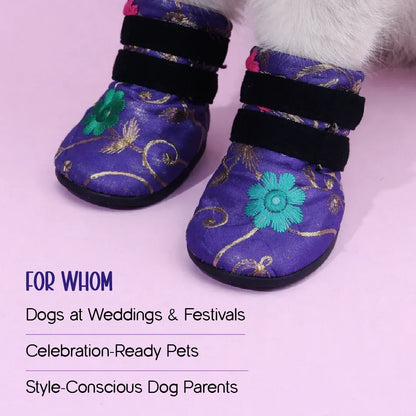 Woven Boots – Wedding & Festive Wear for Stylish Dogs - Tilting Heads