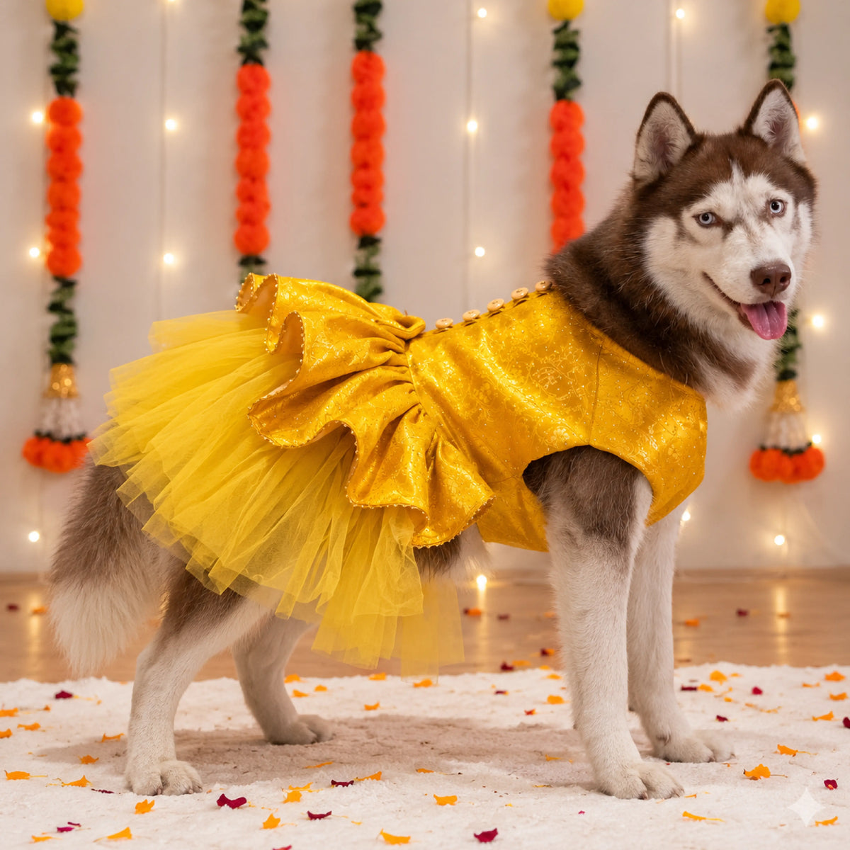 Sunehri Twirl Dress
