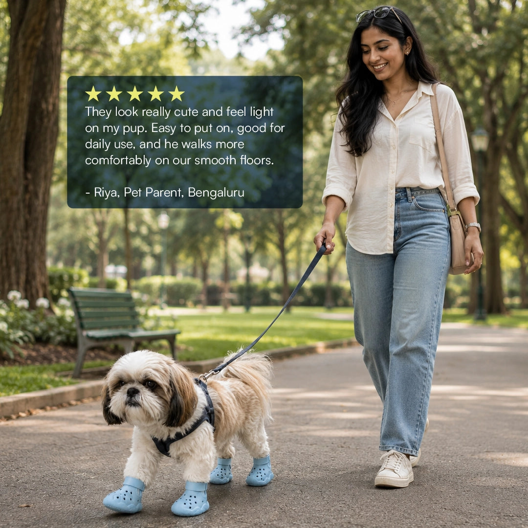ZeviKix – Breathable Dog Shoes with Anti-Slip Sole & Adjustable Velcro Strap | Lightweight Paw Protection for Small Dogs & Daily Walks